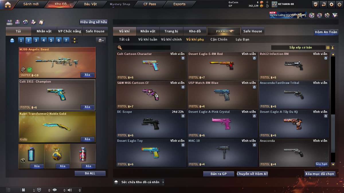shop acc cf uy tin gia re